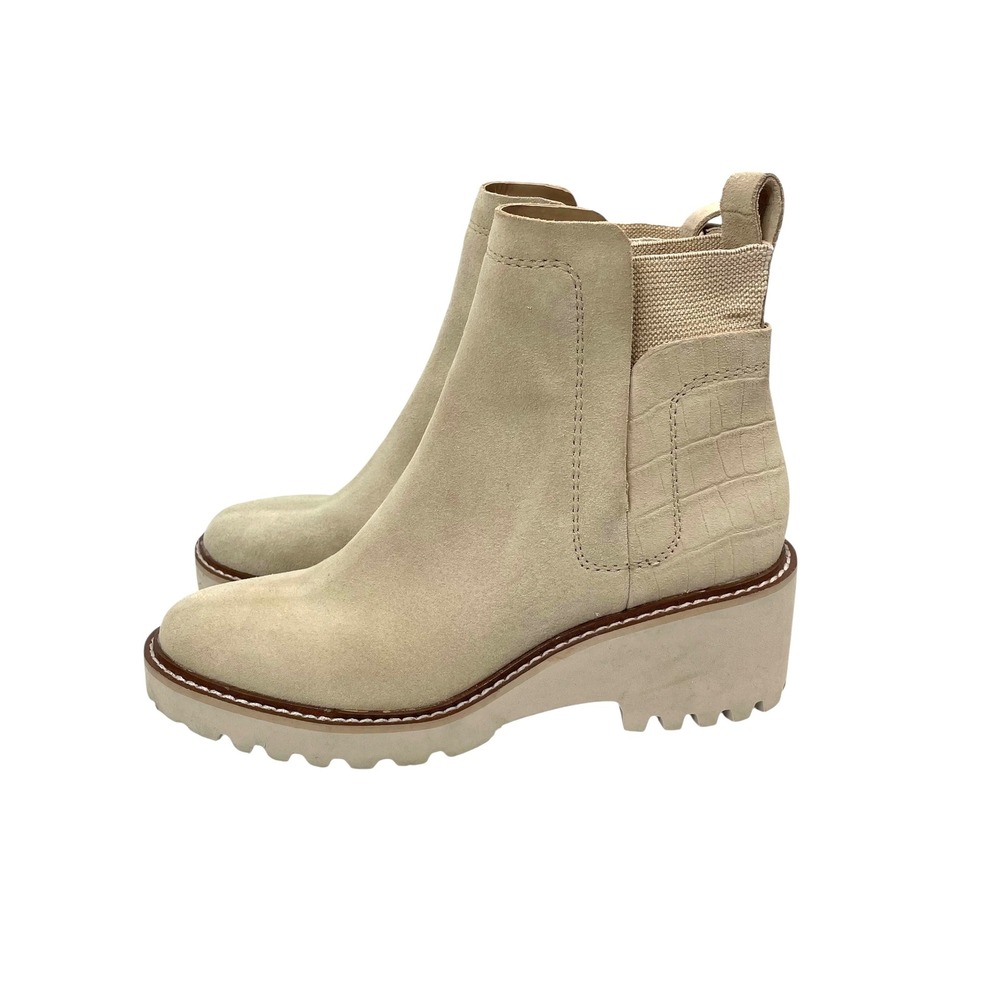 Dolce Vita Huey H20 Wedge Chelsea Booties Size 6 cream tan neutral - Picture 4 of 12
